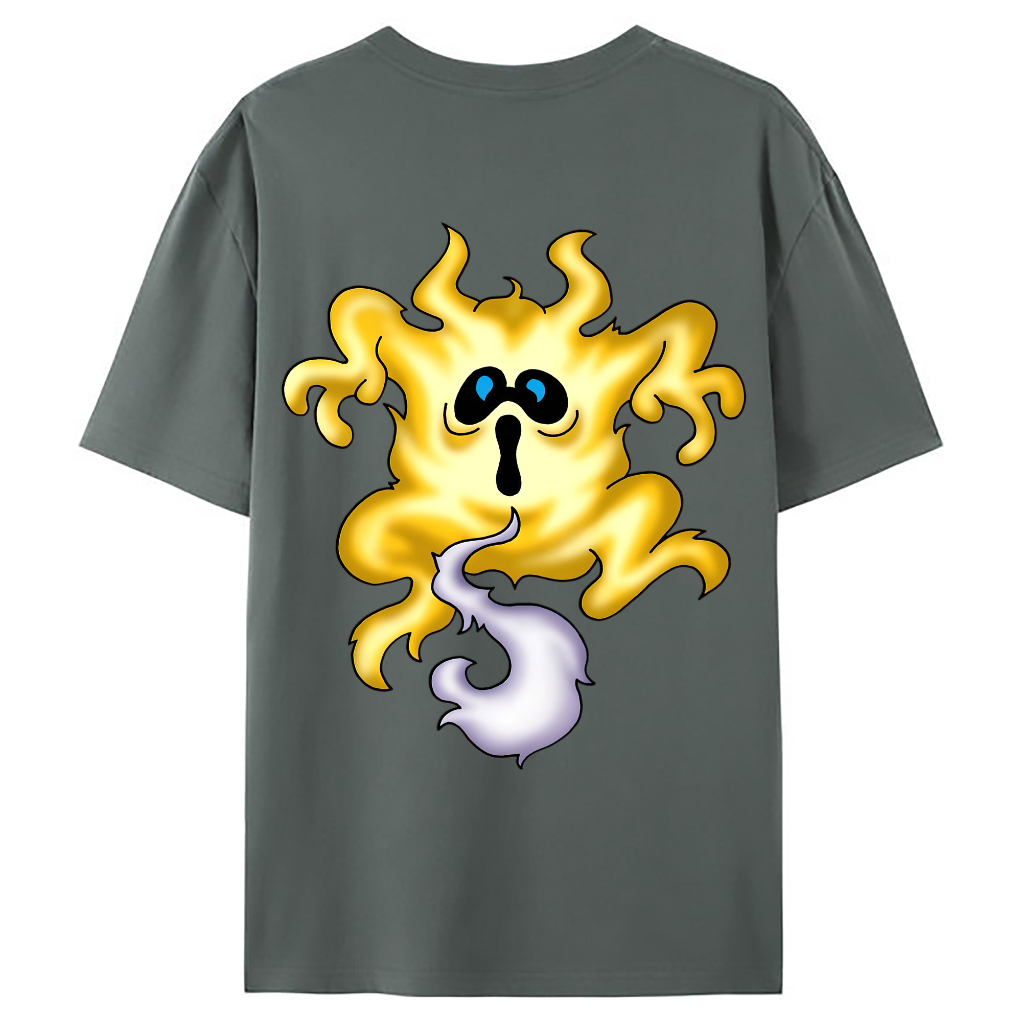 （画像用） ドラゴンクエスト Doragon Kuesuto Dragon Quest 綿100％ メンズ半袖Tシャツ（バックプリント） 通気性